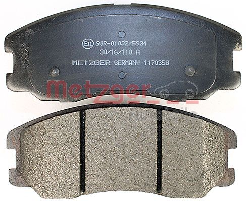 METZGER 1170358 Bremsbelagsatz, Scheibenbremse